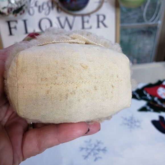 Adorable Vintage Primitive Farmhouse Homespun Christmas Snowman 7" - Picture 3 of 8